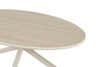Détail du plateau en pierre frittée Baroque Beige de la table basse NOAH