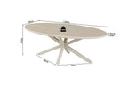 Schéma coté de la table basse NOAH 130 x 70 x 45 cm