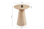 Table Basse Ronde Effet Chêne Vieilli LUKA - 45 cm ROUSSEAU