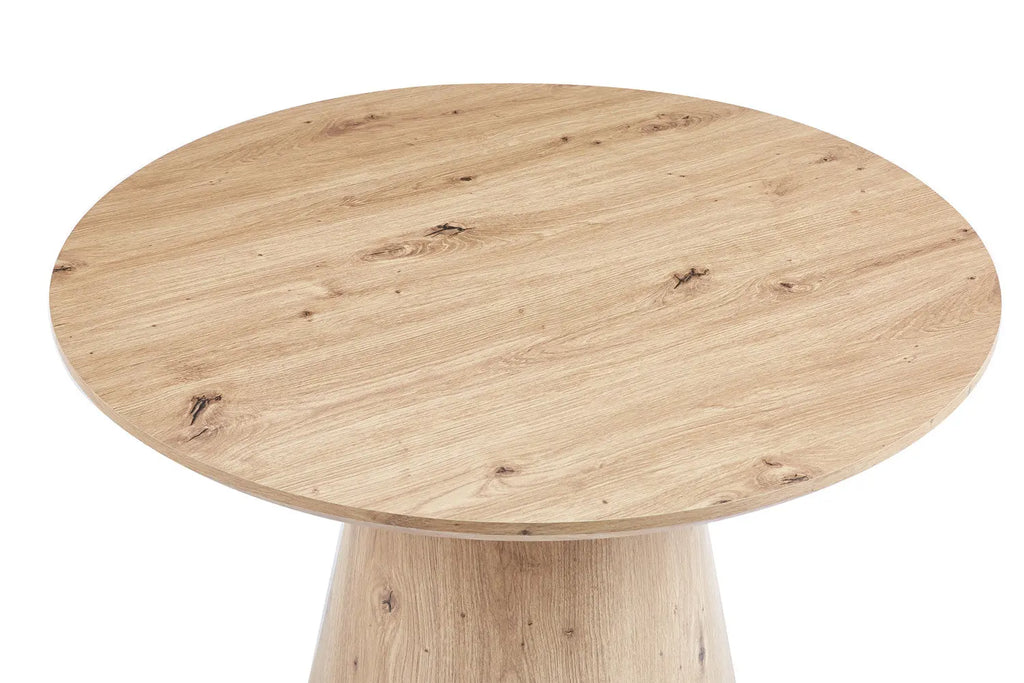 Table Basse Ronde Effet Chêne Vieilli LUKA - 80 cm ROUSSEAU