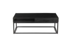 Table basse de salon avec tiroir AYORA noir - 110 cm - ROUSSEAU chez TIKAYLA