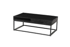 Table basse de salon avec tiroir AYORA noir - 110 cm - ROUSSEAU chez TIKAYLA