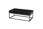 Table basse de salon avec tiroir AYORA noir - 110 cm - ROUSSEAU chez TIKAYLA