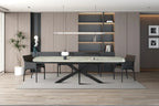 Table extensible ARYA ovale danoise pierre beige brillant - 160 à 240 cm - ROUSSEAU chez TIKAYLA