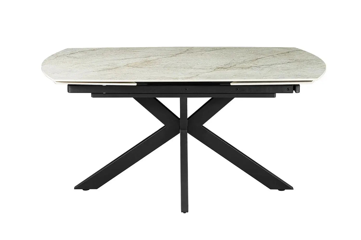 Table extensible ARYA ovale danoise pierre beige brillant - 160 à 240 cm - ROUSSEAU chez TIKAYLA