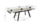 Table extensible rectangulaire en pierre HIRA Shakespear Beige - 160 à 240 cm - ROUSSEAU chez TIKAYLA