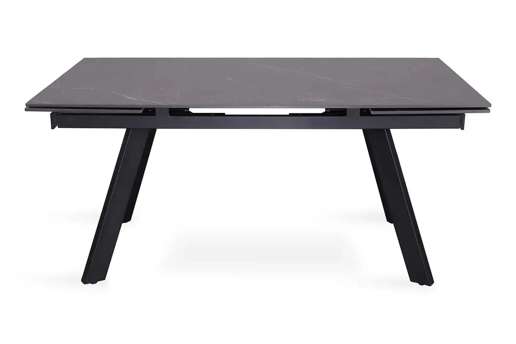 Table extensible rectangulaire en pierre HIRA Noir - 160 à 240 cm - ROUSSEAU chez TIKAYLA