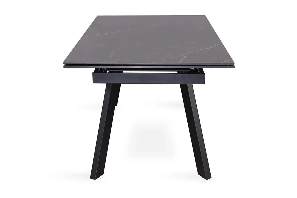 Table extensible rectangulaire en pierre HIRA Noir - 160 à 240 cm - ROUSSEAU chez TIKAYLA