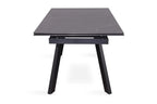 Table extensible rectangulaire en pierre HIRA Noir - 160 à 240 cm - ROUSSEAU chez TIKAYLA