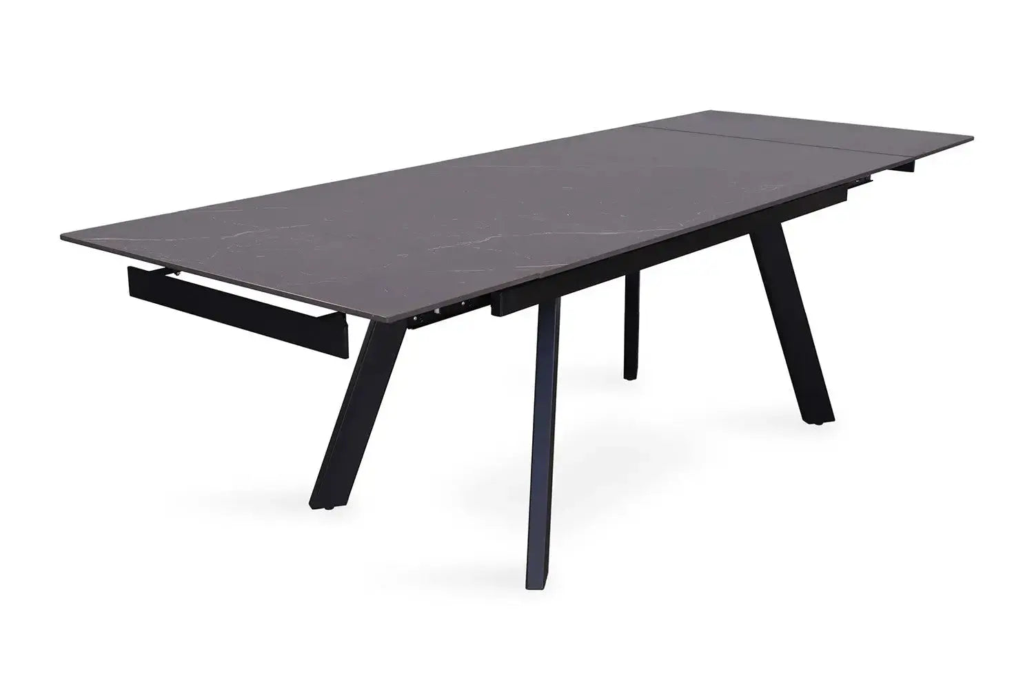 Table extensible rectangulaire en pierre HIRA Noir - 160 à 240 cm - ROUSSEAU chez TIKAYLA