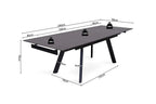 Table extensible rectangulaire en pierre HIRA Noir - 160 à 240 cm - ROUSSEAU chez TIKAYLA