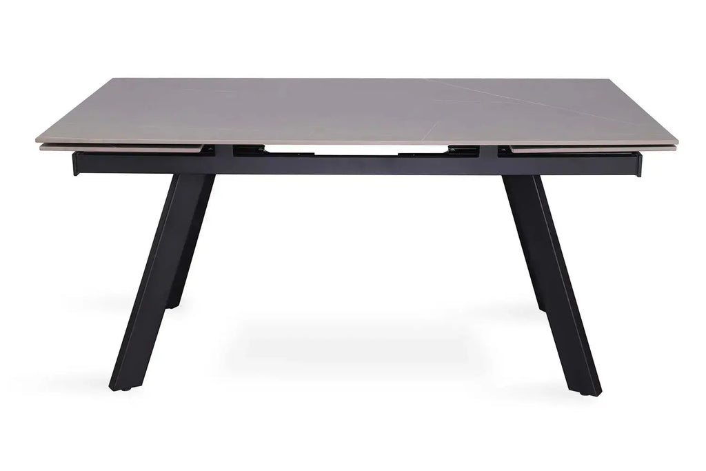 Table extensible rectangulaire en pierre HIRA Gris - 160 à 240 cm - ROUSSEAU chez TIKAYLA