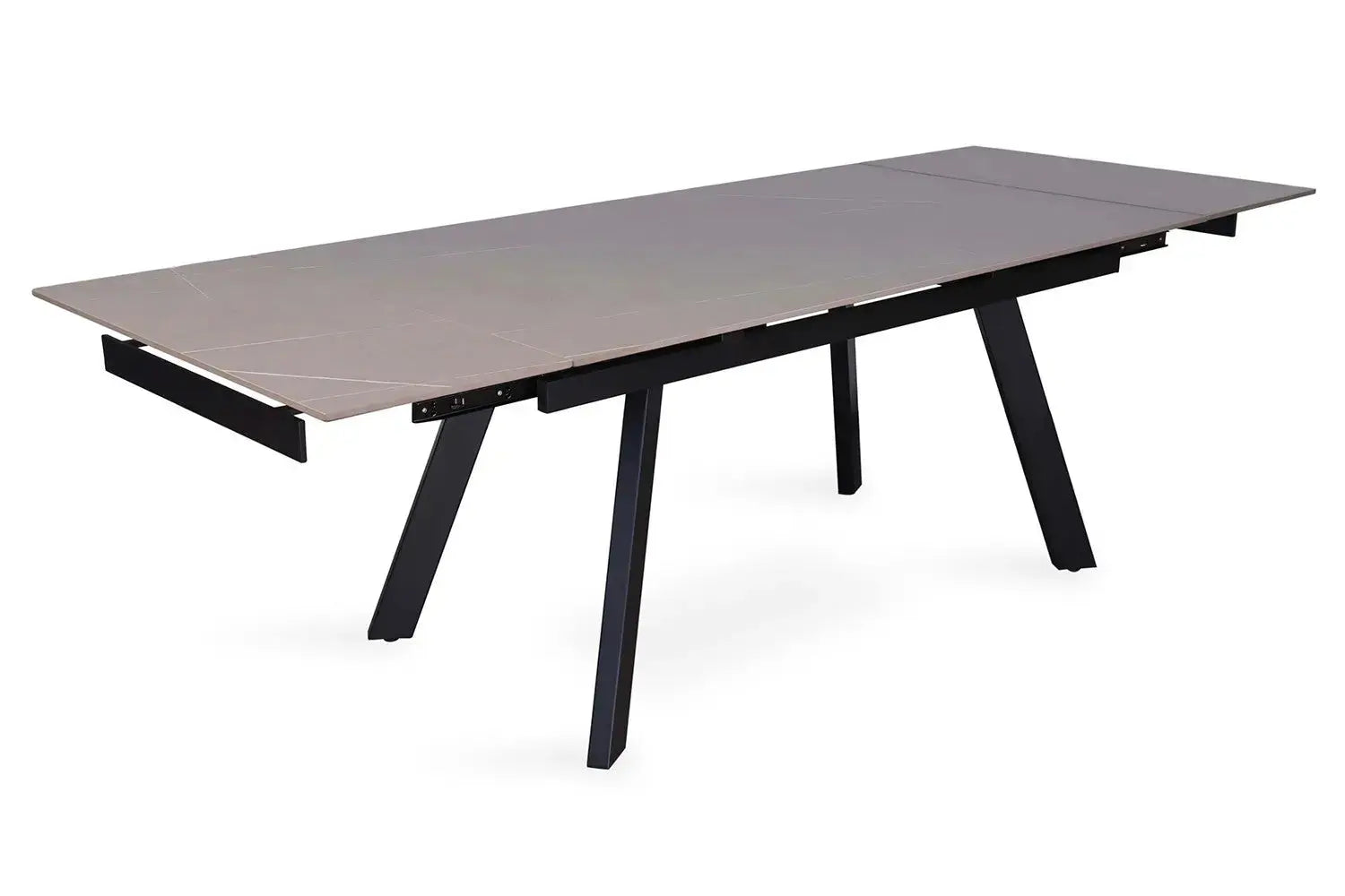 Table extensible rectangulaire en pierre HIRA Gris - 160 à 240 cm - ROUSSEAU chez TIKAYLA