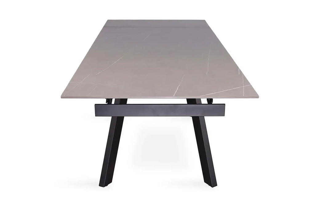 Table extensible rectangulaire en pierre HIRA Gris - 160 à 240 cm - ROUSSEAU chez TIKAYLA