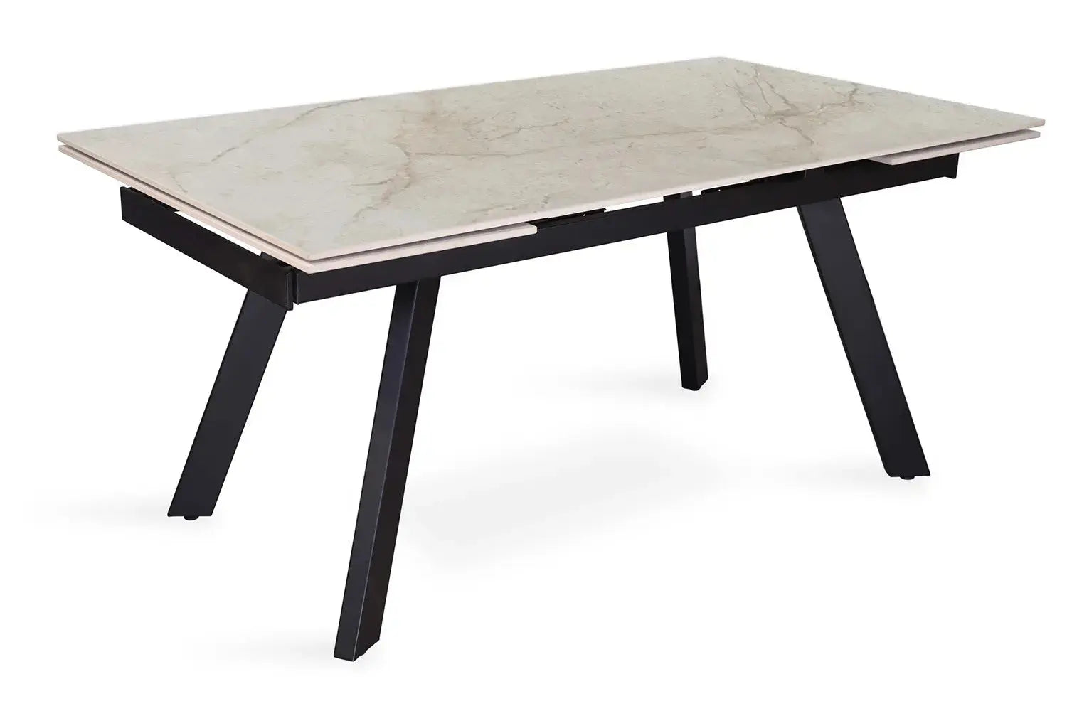 Table extensible rectangulaire en pierre HIRA Shakespear Beige - 160 à 240 cm - ROUSSEAU chez TIKAYLA