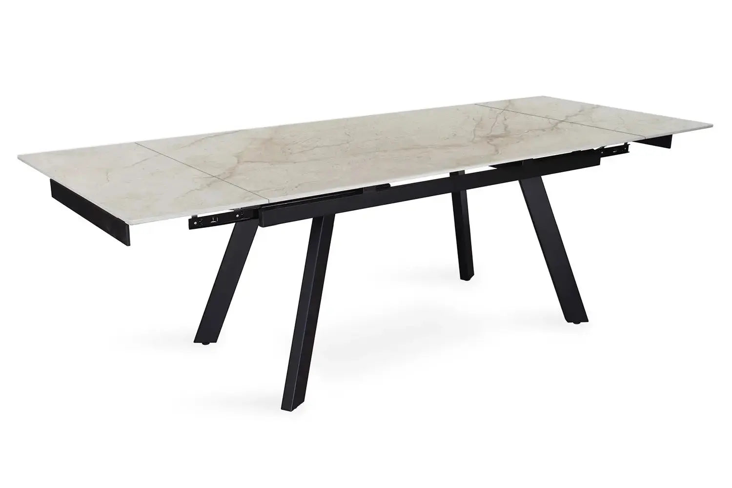 Table extensible rectangulaire en pierre HIRA Shakespear Beige - 160 à 240 cm - ROUSSEAU chez TIKAYLA