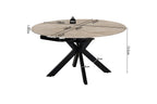 Table ATHENYA — schéma coté ouverte : rond de 140 cm, hauteur 73,5 cm