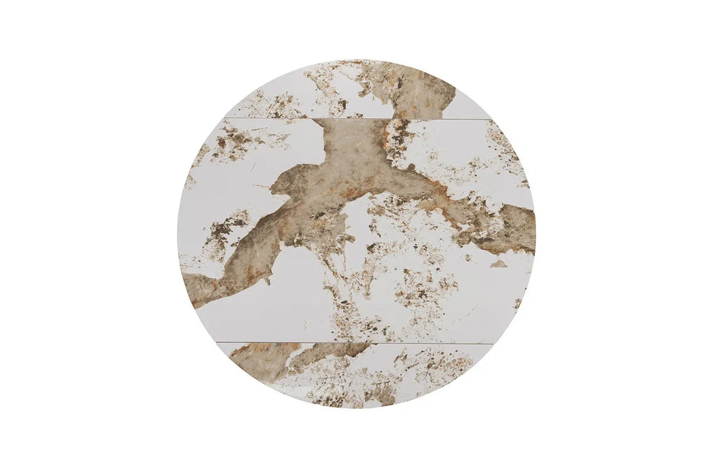 Plateau en pierre frittée Pandora Brun doré de la table ATHENYA — détail de la matière