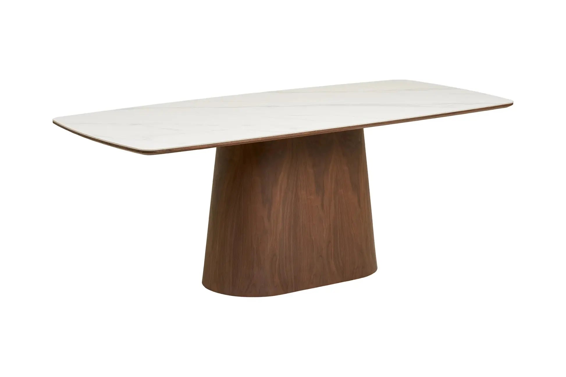 Table Rectangulaire de Salle à Manger Plateau Blanc en Céramique NOLI - 90x200 cm HOUSE NORDIC