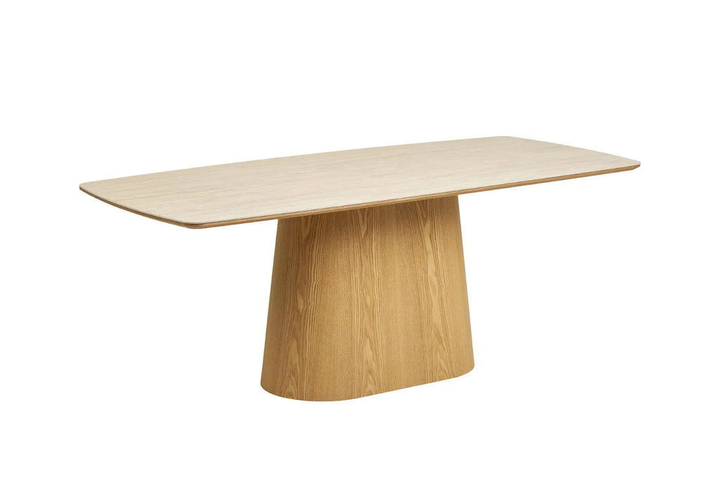 Table Rectangulaire de Salle à Manger Plateau en Céramique NOLI Naturel - 90x200 cm HOUSE NORDIC