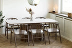 Table rectangulaire de salle à manger plateau blanc en céramique NOLI - 90 x 200 cm chez TIKAYLA