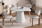Table ronde effet ciment écru TAVINA pour salle à manger - 120 cm - ROUSSEAU