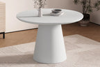 Table ronde effet ciment écru TAVINA pour salle à manger - 120 cm - ROUSSEAU