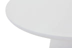 Table ronde effet ciment écru TAVINA pour salle à manger - 120 cm - ROUSSEAU