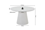 Table ronde effet ciment écru TAVINA pour salle à manger - 120 cm - ROUSSEAU