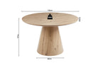 Table Ronde TIGA en Effet Chêne vieilli 120 cm ROUSSEAU