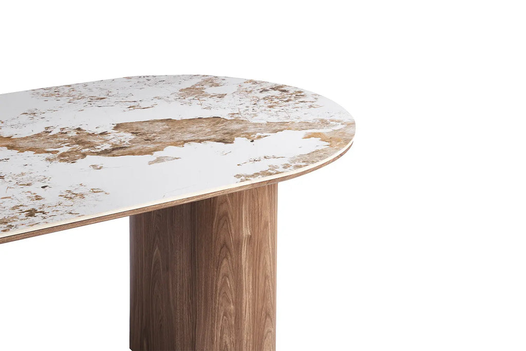 Table a manger AVORA vue de dessus 210 x 100 cm
