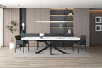 Table à Manger Extensible ARYA Ovale Danoise Pierre Blanche - de 160 à 240 cm ROUSSEAU