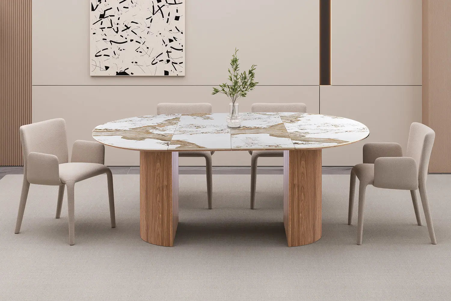 Table AVORA en position fermee 120 cm