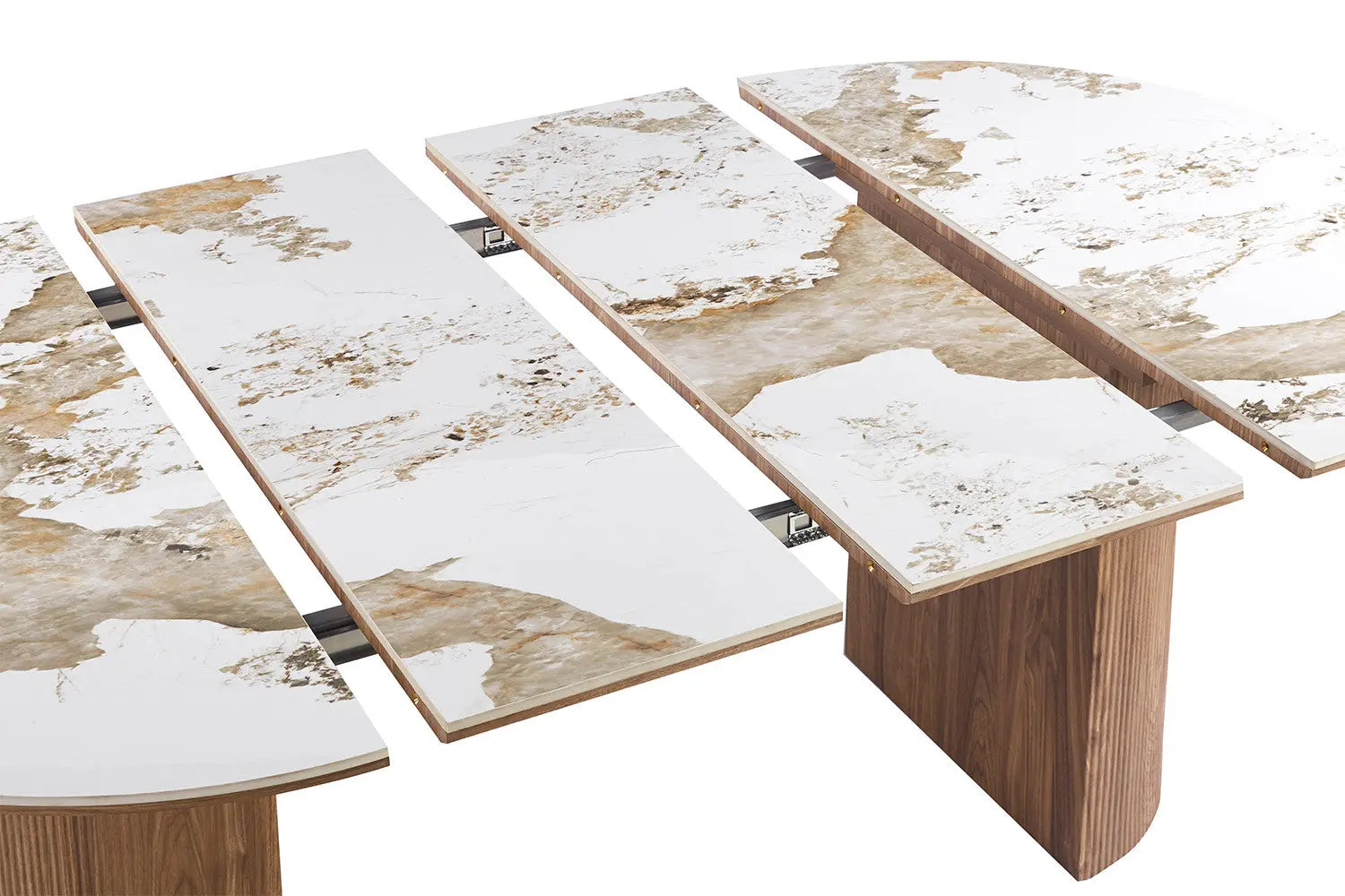 Table extensible AVORA vue laterale hauteur 76 cm