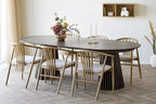 Table à Manger Extensible OSAKA Effet Bois Brun Foncé - 120 à 240 cm HOUSE NORDIC
