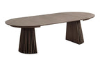 Table à Manger Extensible OSAKA Effet Bois Brun Foncé - 120 à 240 cm HOUSE NORDIC