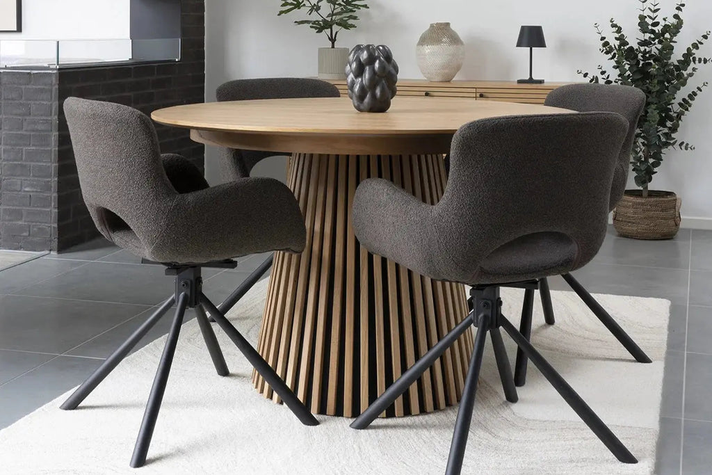 Table à Manger Extensible OSAKA Effet Bois Naturel - 120 à 240 cm HOUSE NORDIC
