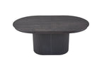 Table à Manger Extensible Ovale LYANE Effet Brun foncé - 180 à 220 cm ROUSSEAU