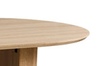 Table à manger ovale LYANE effet chêne naturel, vue de côté - TIKAYLA
