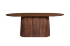 Table à manger ovale MAYGA en manguier brun clair - 200 cm - ROUSSEAU