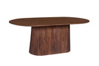 Table à manger ovale MAYGA en manguier brun clair - 200 cm - ROUSSEAU