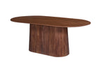 Table à manger ovale MAYGA en manguier brun clair - 200 cm - ROUSSEAU