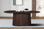 Table à Manger Ovale MAYGA en Manguier Brun Foncé - 200 cm ROUSSEAU