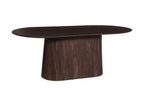 Table à Manger Ovale MAYGA en Manguier Brun Foncé - 200 cm ROUSSEAU