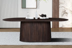 Table à Manger Ovale MAYGA en Manguier Brun Foncé - 230 cm ROUSSEAU