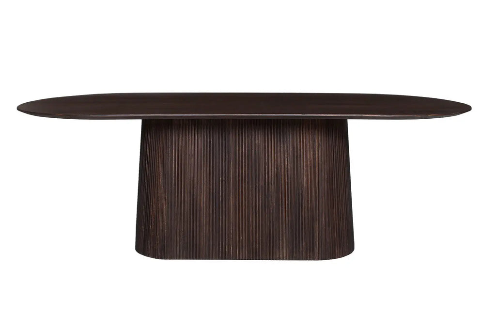 Table à Manger Ovale MAYGA en Manguier Brun Foncé - 230 cm ROUSSEAU