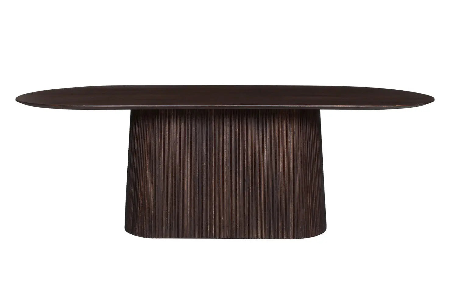 Table à Manger Ovale MAYGA en Manguier Brun Foncé - 230 cm ROUSSEAU