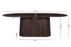 Table à Manger Ovale MAYGA en Manguier Brun Foncé - 230 cm ROUSSEAU