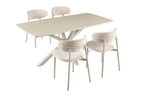 Table à manger NOAH vue de trois quarts avec ses chaises