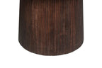 Table à manger ronde MAYGA en manguier brun foncé - 130 cm - ROUSSEAU chez TIKAYLA